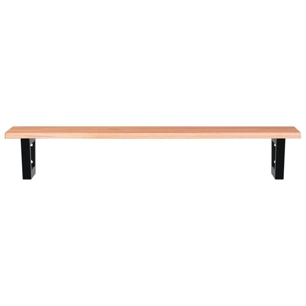 vidaXL Badkamer wandschap staal en massief eikenhout