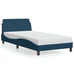 vidaXL Bedframe met hoofdeinde "Dover" fluweel blauw 100x200 cm
