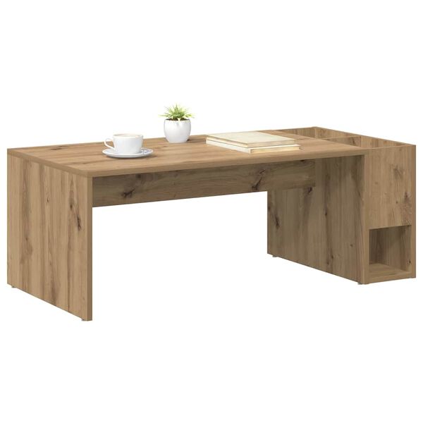 vidaXL Salontafel Artisan Eiken 101,5 x 50 x 37 cm Bewerkt hout