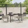 vidaXL Tuin Eetset 5 pcs Lichtgrijs poly rattan