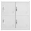 vidaXL Lockerkast 90x45x92,5 cm staal lichtgrijs