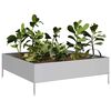 vidaXL Plantenbak verhoogd 100x100x33,5 cm gegalvaniseerd staal