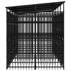vidaXL Hondenkennel met dak 9,22 m&sup2; staal