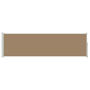 vidaXL Uittrekbaar Zijscherm Taupe 300 x 120 cm Polyester