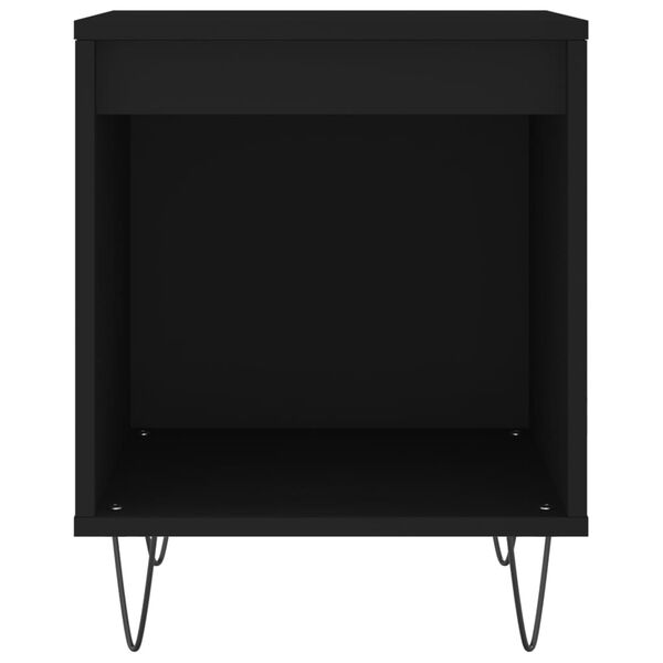 vidaXL Nachtkastje 40x35x50 cm bewerkt hout zwart