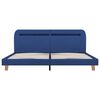 vidaXL Bedframe met LED stof blauw 160x200 cm