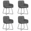 vidaXL Eettafelstoelen 4 pcs fluweel Donkergrijs 59 x 56,5 x 86 cm
