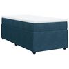 vidaXL Boxspring met matras fluweel donkerblauw 80x200 cm