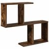 vidaXL Wandplank Gerookt eiken 60 x 12 x 50,5 cm Bewerkt hout