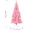 vidaXL Kerstboom met 300 LED met standaard Roze 180 cm PVC