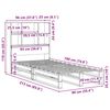 vidaXL Bed met boekenkast zonder matras massief hout 90x190 cm