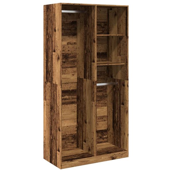 vidaXL Kledingkast 100x50x200 cm bewerkt hout oud hout