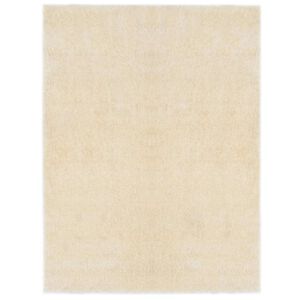 vidaXL Shaggy Gebied Tapijt Cr&egrave;mekleurig 120 x 160 cm Polyetheen