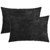 vidaXL Kussen 2 st HEERLEN Antraciet 30 x 50 cm Chenille Stof