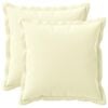 vidaXL Kussensloop 2 st HOUTEN Cr&egrave;mekleurig 50 x 50 cm Polyester