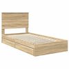 vidaXL Opslag bed met lade Sonoma Eiken 100 x 200 cm Bewerkt hout