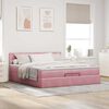 vidaXL Ottoman bed met matras 200x200 cm fluweel roze