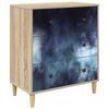 vidaXL Ladekast RAALTE Blauwe marmerprint 66 x 36,5 x 75 cm Sonoma