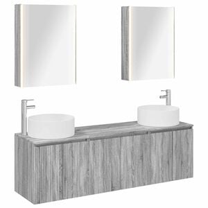 vidaXL Badkamerkastenset 5 st Grijs Sonoma Bewerkt hout