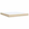 vidaXL Boxspring met matras stof cr&egrave;mekleurig 180x200 cm