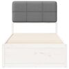 vidaXL Bedframe met Gevoerd Hoofdgedeelte Lichtgrijs 90 x 200 cm