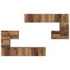 vidaXL TV Eenheden Wandgemonteerd 4 pcs Oud Hout Bewerkt hout