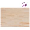vidaXL Tafelbladen 3 st rechthoekig 80x53x1,7 cm massief grenenhout