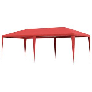 vidaXL Partytent Rood 600 x 300 x 255 cm PE en staal