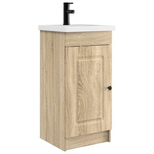 vidaXL Badkamermeubel met Wasbak Sonoma Eiken 42 x 40 x 84,5 cm