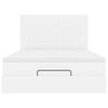vidaXL Ottoman bed met matras 140x190cm kunstleer wit