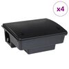 vidaXL Muizenvallen 4 st 23x19x9,5 cm zwart