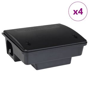 vidaXL Muizenvallen 4 st 23x19x9,5 cm zwart