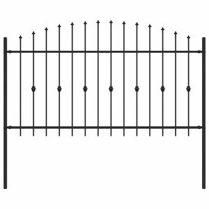 vidaXL Spike Fence Zwart 200 x 150 cm Gepoedercoat staal