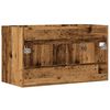 vidaXL Wastafelkast 90x38,5x46 cm bewerkt hout oud houtkleurig