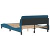 vidaXL Bedframe met hoofdeinde "Dover" fluweel blauw 140x190 cm