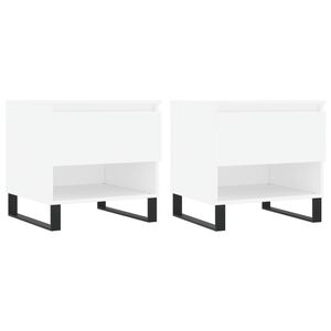 vidaXL Salontafels 2 st 50x46x50 cm bewerkt hout wit