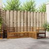vidaXL Buiten bankenset 4 pcs Naturel Massief Acaciahout