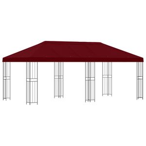 vidaXL Paviljoen met zijwanden 6 x 3 m Bordeauxrood Polyester en staal