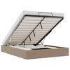 vidaXL Bedframe zonder matras 140x200 cm kunstleer cappuccinokleurig