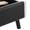 vidaXL Bedframe met LED kunstleer grijs 140x200 cm