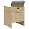 vidaXL 5-delige Tuinset met kussens poly rattan gemengd beige