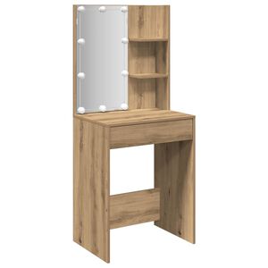 vidaXL Kaptafel met LED-verlichting 60x40x140 cm artisanaal eikenkleur