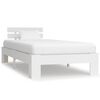 vidaXL Bedframe massief grenenhout wit 100x200 cm
