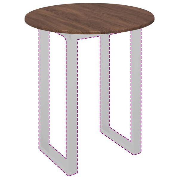 vidaXL Tafelblad bruin eikenkleur 70 x 70 x 1,5 cm Bewerkt hout