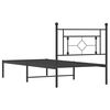 vidaXL Bedframe met hoofdbord metaal zwart 90x190 cm
