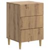 vidaXL Nachtkastje Artisanaal eiken 43 x 41 x 66,5 cm Bewerkt hout