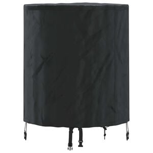 vidaXL Tafel Dek 62 x 62 x 70 cm Stof Rond Waterdicht Zwart