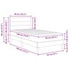 vidaXL Bedframe Donkergrijs 90 x 190 cm Polyester