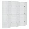 vidaXL Kamerscherm met 6 panelen massief paulowniahout wit