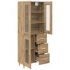 vidaXL Hoge kast Artisan Eiken 69,5 x 34 x 180 cm Bewerkt hout